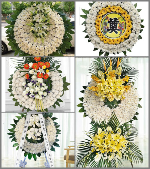 浙江省金华浦江县花桥乡王纸坊村花圈速递
